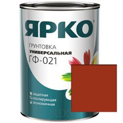 Грунтовка ГФ-021 'ЯРКО' красно-коричневая 23 кг. (Ярославские краски)